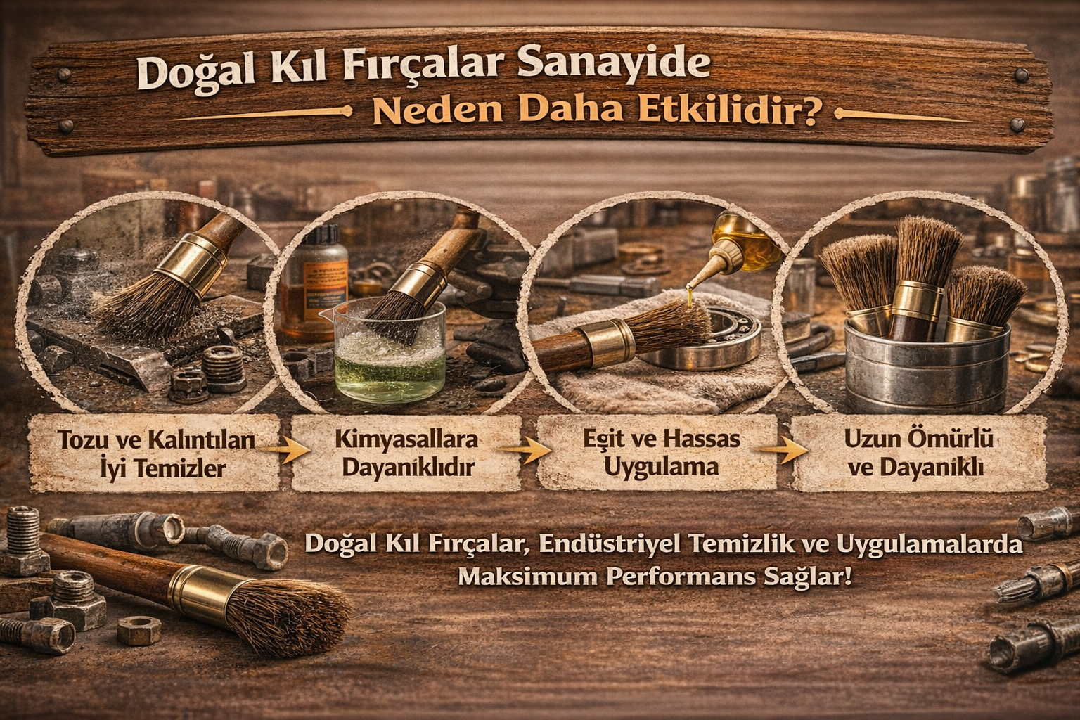 Doğal Kıl Fırçalar Sanayide Neden Daha Etkilidir?