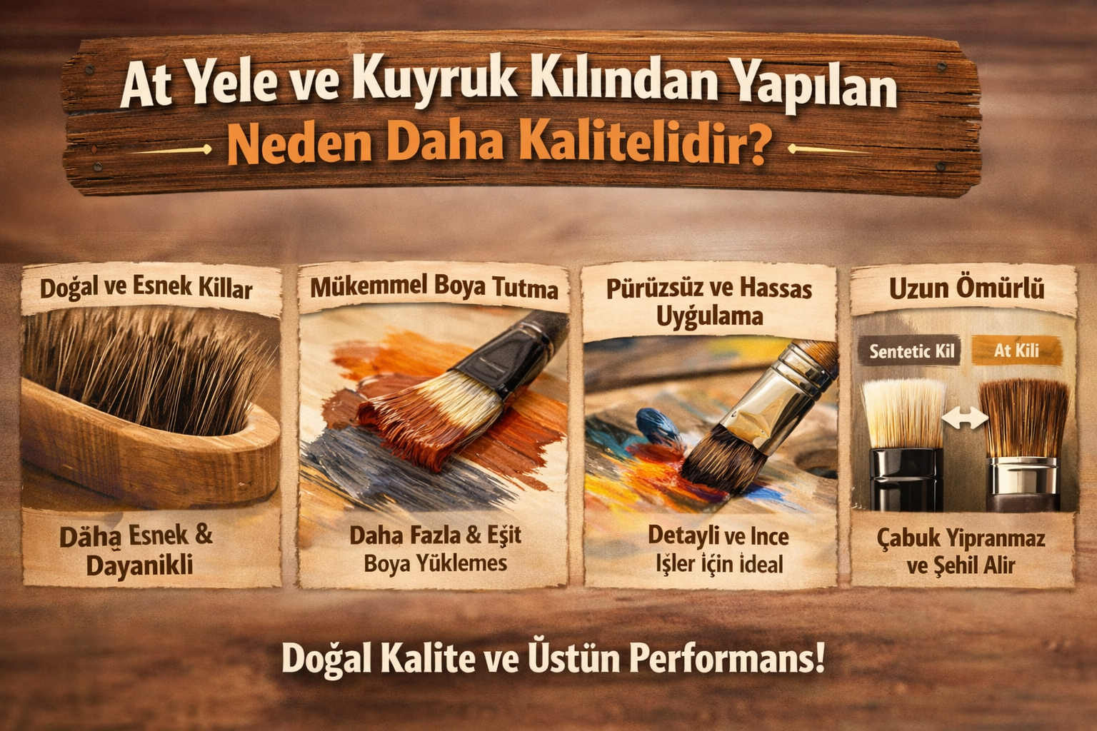 At Yele ve Kuyruk Kılından Yapılan Fırçalar Neden Daha Kalitelidir?