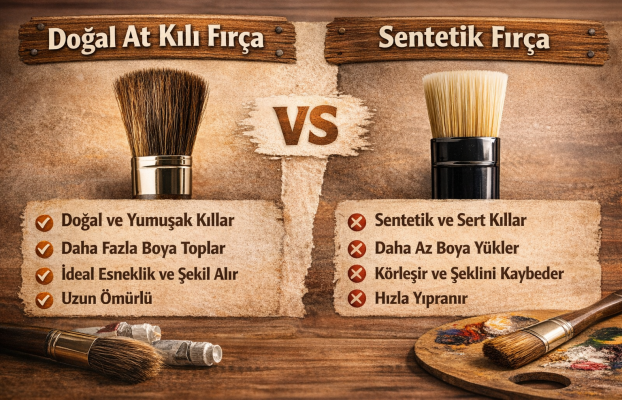Doğal At Kılı Fırça ile Sentetik Fırça Arasındaki 7 Temel Fark